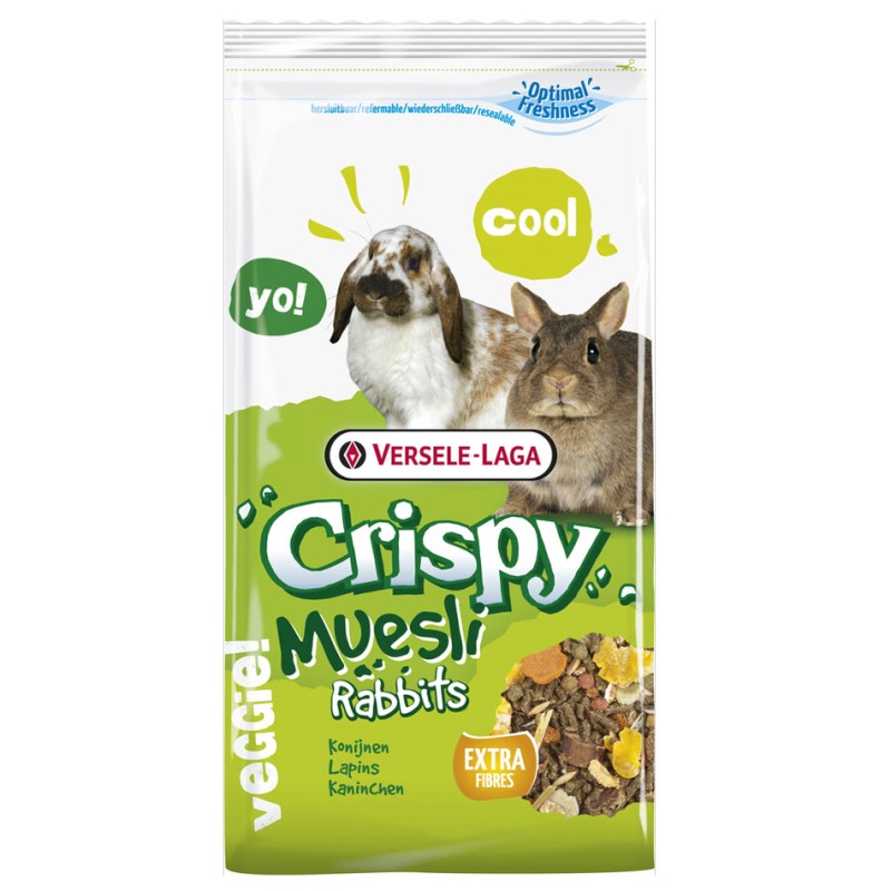 Crispy Muesli pour Lapin 1 kg Versele Laga : Animaux Market