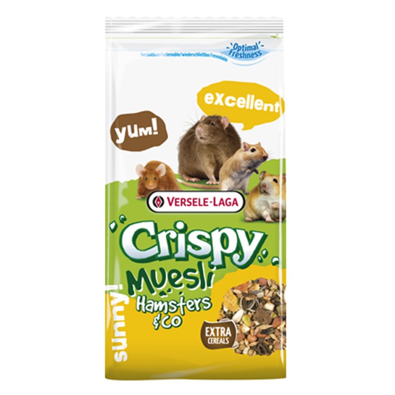 Hamster Crispy 1 kg Versele Laga : Animaux Market : materiel hamster