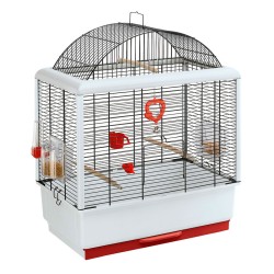 Cage à oiseaux Ferplast Ferplast Cage pour Canaris et Oiseaux Exotiques  CANTO, Petite Cage de Reproduction avec Séparation et Accessoires