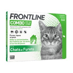 Frontline Combo Chat FRONTLINE  Pipettes et spray
